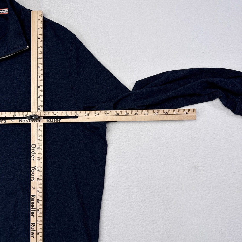 The Normal Brand Pullover Sweater Mens Size XXL Navy Blue 1/4 Zip Menswear Knit - Picture 8 of 9